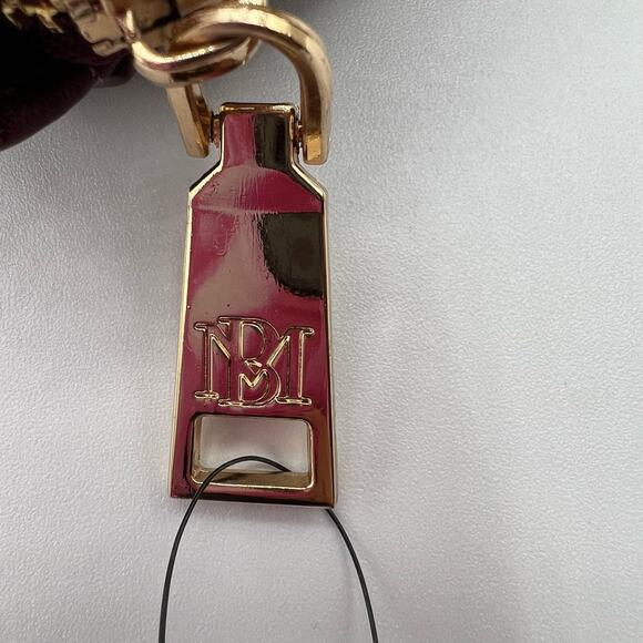 Badgley Mischka Womens Long Wallet Phone Pocket Wristlet Plum Vegan Leather NWT - Picture 10 of 14